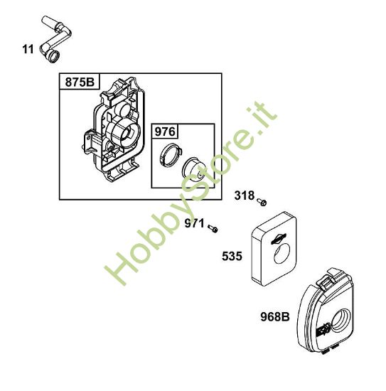 A - GRUPPO FILTRO ARIA B&S - 08 €¦ 08P502-0129-H1 brand Stihl